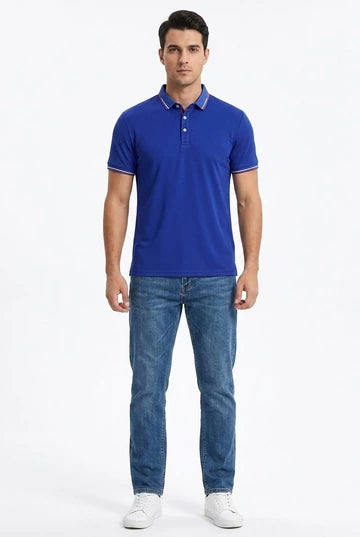 Men's Summer Stand Collar Polo Shirt
