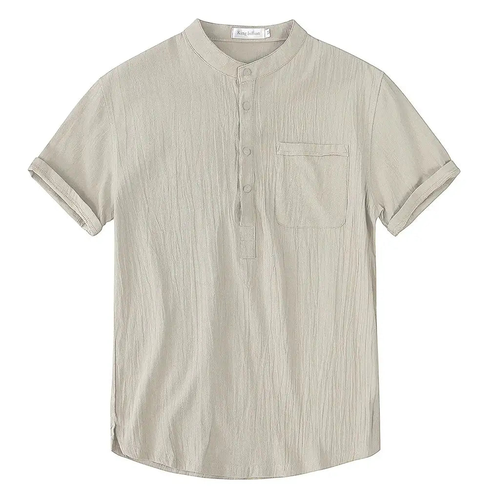 Shirt Henley Brisa Cotton & Linen:  BUY 1 GET 2!