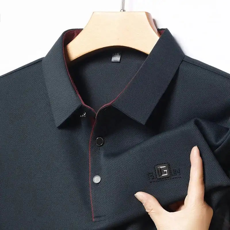 Men's Business Casual Short Sleeve Polo Shirt
