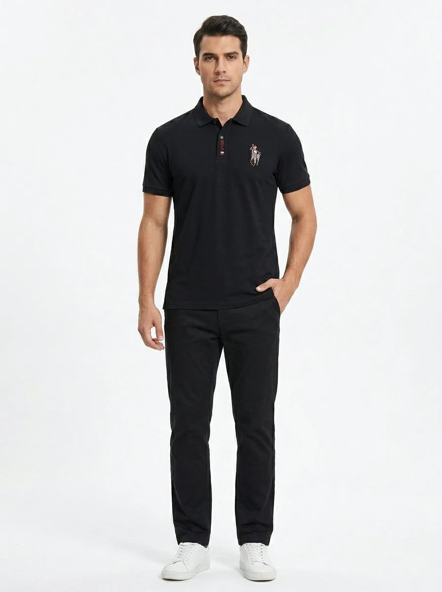 Men's Embroidered Casual Fashion Polo Shirt